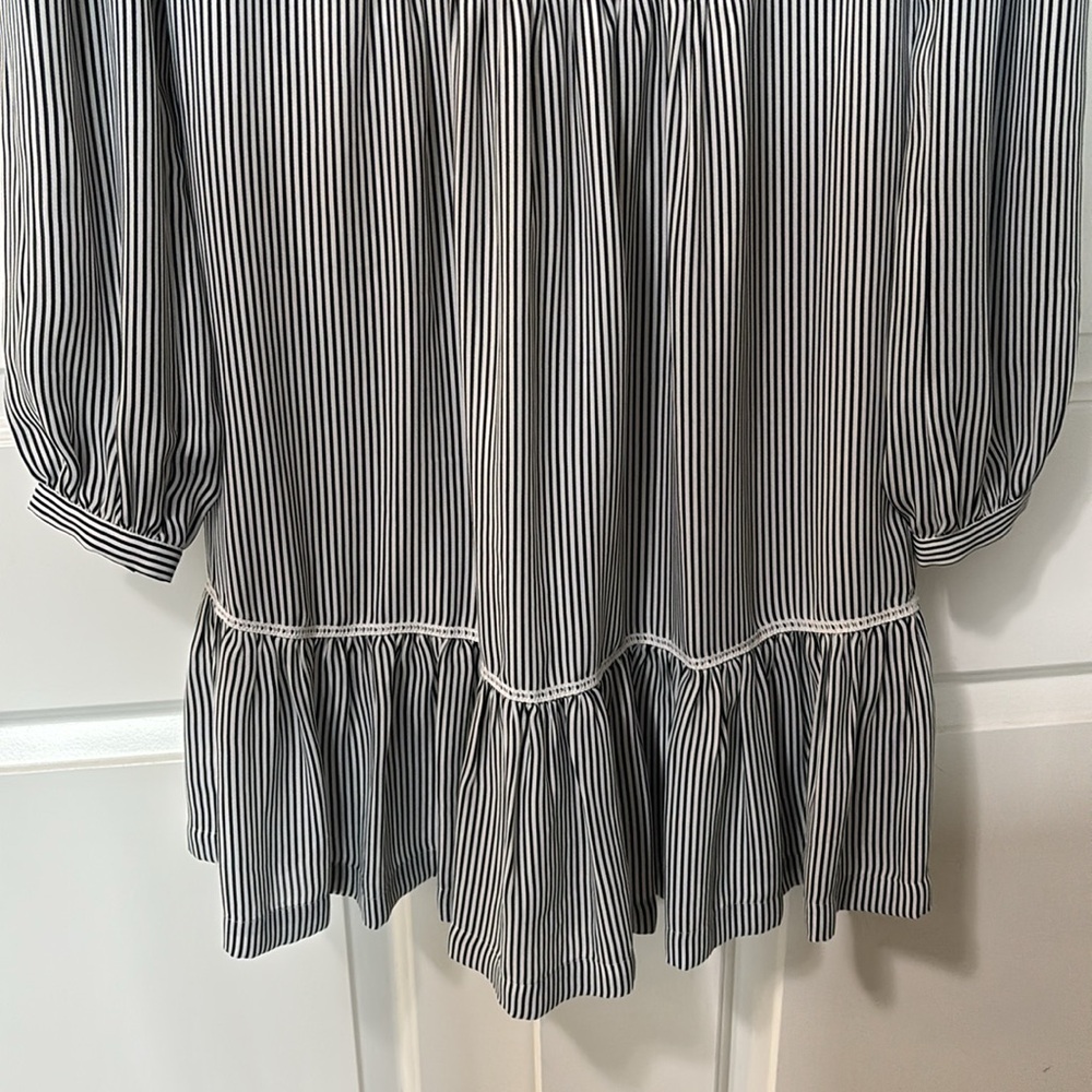 Banana Republic Striped Drop Waist Shirt Dress - Picture 3 of 8
